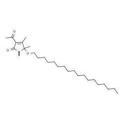 ChemSpider 2D Image | 3-Acetyl-4,5-dimethyl-5-(octadecyloxy)-1,5-dihydro-2H-pyrrol-2-one | C26H47NO3