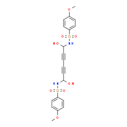 ChemSpider 2D Image | N,N'-(1,6-Dihydroxy-2,4-hexadiyne-1,6-diyl)bis(4-methoxybenzenesulfonamide) | C20H20N2O8S2