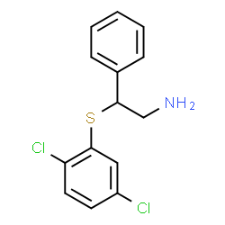 ChemSpider 2D Image | 2-[(2,5-Dichlorophenyl)sulfanyl]-2-phenylethanamine | C14H13Cl2NS