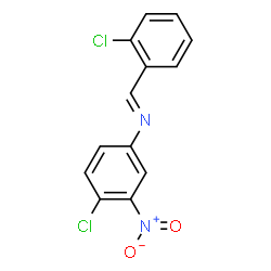 ChemSpider 2D Image | 4-Chloro-N-[(E)-(2-chlorophenyl)methylene]-3-nitroaniline | C13H8Cl2N2O2