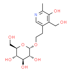ChemSpider 2D Image | 2-[5-Hydroxy-4-(hydroxymethyl)-6-methyl-3-pyridinyl]ethyl alpha-D-glucopyranoside | C15H23NO8