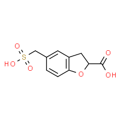 ChemSpider 2D Image | 5-(Sulfomethyl)-2,3-dihydro-1-benzofuran-2-carboxylic acid | C10H10O6S
