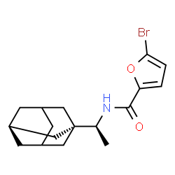 ChemSpider 2D Image | N-{(1S)-1-[(1R,3S)-Adamantan-1-yl]ethyl}-5-bromo-2-furamide | C17H22BrNO2