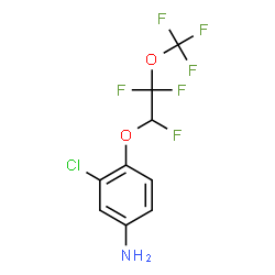 ChemSpider 2D Image | 3-Chloro-4-[1,2,2-trifluoro-2-(trifluoromethoxy)ethoxy]aniline | C9H6ClF6NO2