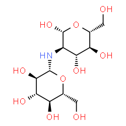 ChemSpider 2D Image | (2R,3R,4R,5S,6R)-6-(Hydroxymethyl)-3-{[(2R,3R,4S,5S,6R)-3,4,5-trihydroxy-6-(hydroxymethyl)tetrahydro-2H-pyran-2-yl]amino}tetrahydro-2H-pyran-2,4,5-triol | C12H23NO10