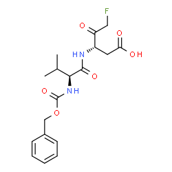 ChemSpider 2D Image | (3S)-3-({N-[(Benzyloxy)carbonyl]-L-valyl}amino)-5-fluoro-4-oxopentanoic acid | C18H23FN2O6