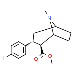 ChemSpider 2D Image | Methyl (2S,3R)-3-(4-iodophenyl)-8-methyl-8-azabicyclo[3.2.1]octane-2-carboxylate | C16H20INO2