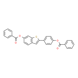 ChemSpider 2D Image | 4-(6-(Benzoyloxy)benzo[b]thiophen-2-yl)phenyl benzoate | C28H18O4S