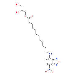 ChemSpider 2D Image | 2,3-Dihydroxypropyl 12-[(7-nitro-2,1,3-benzoxadiazol-4-yl)amino]dodecanoate | C21H32N4O7