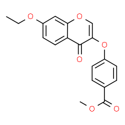 ChemSpider 2D Image | Methyl 4-[(7-ethoxy-4-oxo-4H-chromen-3-yl)oxy]benzoate | C19H16O6