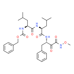 ChemSpider 2D Image | N-[(Benzyloxy)carbonyl]-L-leucyl-N-[(2S)-4-(methoxyamino)-3,4-dioxo-1-phenyl-2-butanyl]-L-leucinamide | C31H42N4O7
