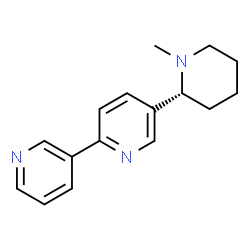 ChemSpider 2D Image | 5-[(2R)-1-Methyl-2-piperidinyl]-2,3'-bipyridine | C16H19N3
