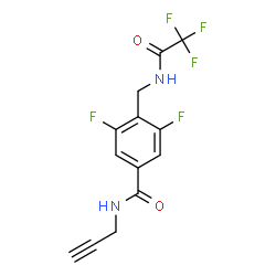 ChemSpider 2D Image | 3,5-Difluoro-N-(2-propyn-1-yl)-4-{[(trifluoroacetyl)amino]methyl}benzamide | C13H9F5N2O2