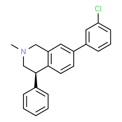 ChemSpider 2D Image | (4R)-7-(3-Chlorophenyl)-2-methyl-4-phenyl-1,2,3,4-tetrahydroisoquinoline | C22H20ClN