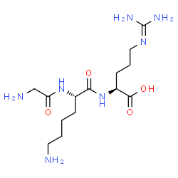 ChemSpider 2D Image | Glycyl-L-lysyl-N~5~-(diaminomethylene)-L-ornithine | C14H29N7O4