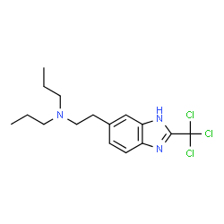 ChemSpider 2D Image | N-Propyl-N-{2-[2-(trichloromethyl)-1H-benzimidazol-6-yl]ethyl}-1-propanamine | C16H22Cl3N3