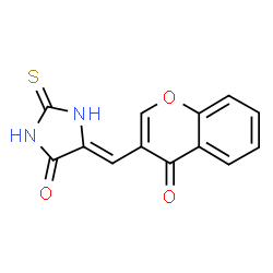 ChemSpider 2D Image | (5Z)-5-[(4-Oxo-4H-chromen-3-yl)methylene]-2-thioxo-4-imidazolidinone | C13H8N2O3S