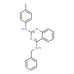 ChemSpider 2D Image | N~4~-Benzyl-N~2~-(4-methylphenyl)-2,4-quinazolinediamine | C22H20N4