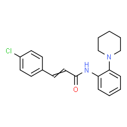 ChemSpider 2D Image | 3-(4-Chlorophenyl)-N-[2-(1-piperidinyl)phenyl]acrylamide | C20H21ClN2O