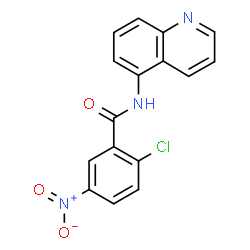 ChemSpider 2D Image | 2-Chloro-5-nitro-N-(5-quinolinyl)benzamide | C16H10ClN3O3