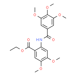 ChemSpider 2D Image | Ethyl 4,5-dimethoxy-2-[(3,4,5-trimethoxybenzoyl)amino]benzoate | C21H25NO8