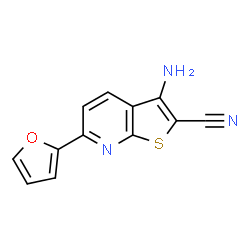 ChemSpider 2D Image | 3-Amino-6-(2-furyl)thieno[2,3-b]pyridine-2-carbonitrile | C12H7N3OS