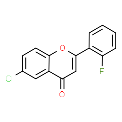 ChemSpider 2D Image | 6-Chloro-2-(2-fluorophenyl)-4H-chromen-4-one | C15H8ClFO2