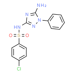 ChemSpider 2D Image | N-(5-Amino-1-phenyl-1H-1,2,4-triazol-3-yl)-4-chlorobenzenesulfonamide | C14H12ClN5O2S