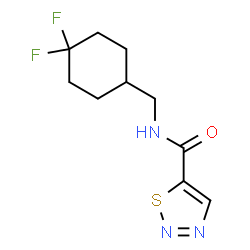 ChemSpider 2D Image | N-[(4,4-Difluorocyclohexyl)methyl]-1,2,3-thiadiazole-5-carboxamide | C10H13F2N3OS