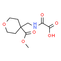 ChemSpider 2D Image | ({[4-(Methoxycarbonyl)tetrahydro-2H-pyran-4-yl]methyl}amino)(oxo)acetic acid | C10H15NO6