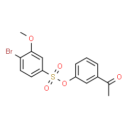 ChemSpider 2D Image | 3-Acetylphenyl 4-bromo-3-methoxybenzenesulfonate | C15H13BrO5S