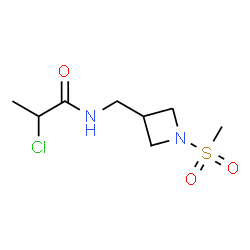 ChemSpider 2D Image | 2-Chloro-N-{[1-(methylsulfonyl)-3-azetidinyl]methyl}propanamide | C8H15ClN2O3S