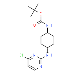 ChemSpider 2D Image | 2-Methyl-2-propanyl {trans-4-[(4-chloro-2-pyrimidinyl)amino]cyclohexyl}carbamate | C15H23ClN4O2