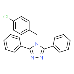 ChemSpider 2D Image | 4-(4-Chlorobenzyl)-3,5-diphenyl-4H-1,2,4-triazole | C21H16ClN3