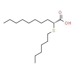 ChemSpider 2D Image | (2R)-2-(Hexylsulfanyl)decanoic acid | C16H32O2S