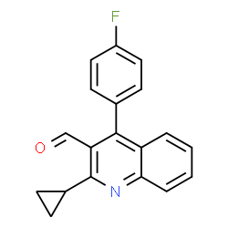 ChemSpider 2D Image | 2-Cyclopropyl-4-(4-fluorophenyl)-3-quinolinecarbaldehyde | C19H14FNO