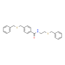 ChemSpider 2D Image | N-[2-(Benzylsulfanyl)ethyl]-4-[(benzylsulfanyl)methyl]benzamide | C24H25NOS2