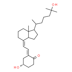 ChemSpider 2D Image | (1S,5E,7Z)-1-Hydroxy-17-(6-hydroxy-6-methyl-2-heptanyl)-9,10-secoestra-5,7-dien-4-one | C26H42O3