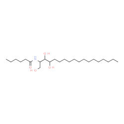 ChemSpider 2D Image | N-(1,3,4-Trihydroxy-2-octadecanyl)hexanamide | C24H49NO4