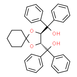 ChemSpider 2D Image | (2R,3R)-1,4-Dioxaspiro[4.5]decane-2,3-diylbis(diphenylmethanol) | C34H34O4
