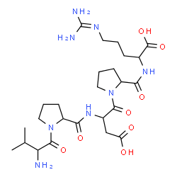 ChemSpider 2D Image | Valylprolyl-alpha-aspartylprolyl-N~5~-(diaminomethylene)ornithine | C25H42N8O8