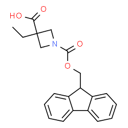 ChemSpider 2D Image | 3-Ethyl-1-[(9H-fluoren-9-ylmethoxy)carbonyl]-3-azetidinecarboxylic acid | C21H21NO4