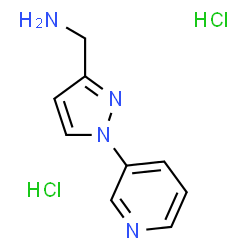 ChemSpider 2D Image | 1-[1-(3-Pyridinyl)-1H-pyrazol-3-yl]methanamine dihydrochloride | C9H12Cl2N4