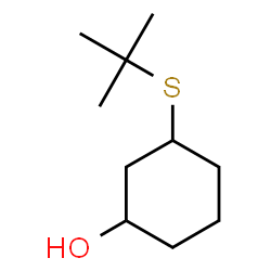 ChemSpider 2D Image | 3-[(2-Methyl-2-propanyl)sulfanyl]cyclohexanol | C10H20OS