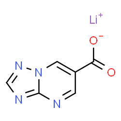 ChemSpider 2D Image | Lithium [1,2,4]triazolo[1,5-a]pyrimidine-6-carboxylate | C6H3LiN4O2