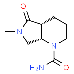 ChemSpider 2D Image | (4aR,7aS)-6-Methyl-5-oxooctahydro-1H-pyrrolo[3,4-b]pyridine-1-carboxamide | C9H15N3O2