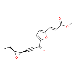 ChemSpider 2D Image | Methyl (2E)-3-(5-{3-[(2R,3S)-3-ethyl-2-oxiranyl]-2-propynoyl}-2-furyl)acrylate | C15H14O5