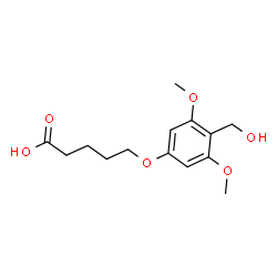 ChemSpider 2D Image | 5-[4-(Hydroxymethyl)-3,5-dimethoxyphenoxy]pentanoic acid | C14H20O6