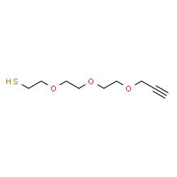 ChemSpider 2D Image | 2-{2-[2-(2-Propyn-1-yloxy)ethoxy]ethoxy}ethanethiol | C9H16O3S