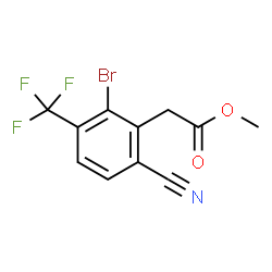 ChemSpider 2D Image | Methyl [2-bromo-6-cyano-3-(trifluoromethyl)phenyl]acetate | C11H7BrF3NO2